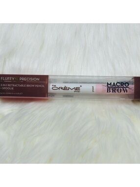 The Crème Shop Macro Brow 2-in-1 Retractable Eyebrow Pencil + Spoolie Pink